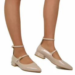 Ballerine Donna a Punta color Carne Mary Jane Made in Italy