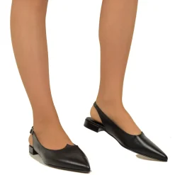 Ballerine Donna Nere in Pelle con Cinturino Made in Italy