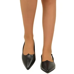 Ballerine Donna Nere in Pelle con Cinturino Made in Italy