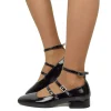 Ballerine Donna Nere Punta Squadrata Mary Jane Made in Italy