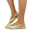 Ballerine Donna Platino in Pelle con Cinturino Made in Italy