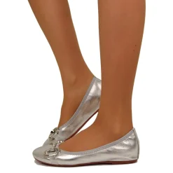 Ballerine in Nappa Elasticizzate con Morsetto e Zeppetta Interna