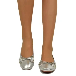 Ballerine in Nappa Elasticizzate con Morsetto e Zeppetta Interna