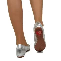 Ballerine in Nappa Elasticizzate con Morsetto e Zeppetta Interna
