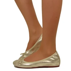 Ballerine in Nappa Platino Elasticizzate con Zeppetta interna