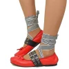 Ballerine Schiava DIVINE FOLLIE color Rosso in Pelle Nappa Punta Quadrata