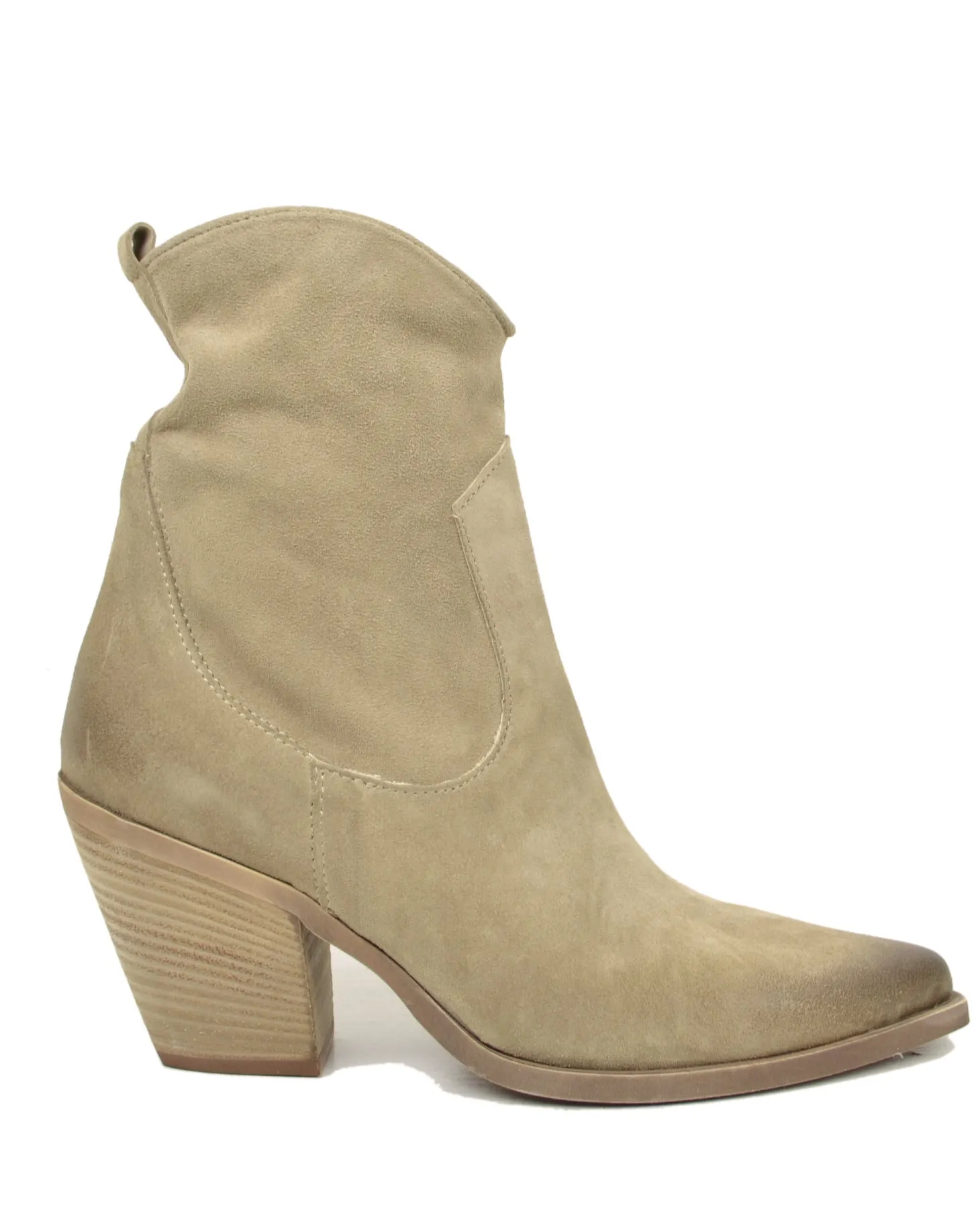 Beige Suede Summer Ankle Boots – 9 cm Heel, Lightweight & Comfortable