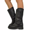 Biker Boots with Buckles Made in Italy