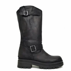 Biker Boots with Buckles Made in Italy
