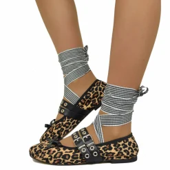 Black Schiava ballerinas in Nappa leather with two-tone laces and squa