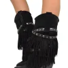 Black Suede Fringed Cowboy Boots – Wild West Vibes