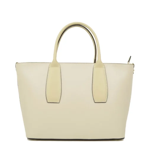 Borsa Donna a Mano con Tracolla Removibile Beige Made in Italy