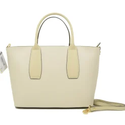 Borsa Donna a Mano con Tracolla Removibile Beige Made in Italy
