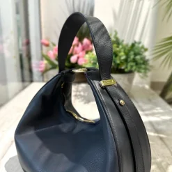 Borsa Luna Vera Pelle Blue con Tracolla o a Spalla o Pochette