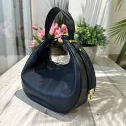 Borsa Luna Vera Pelle Blue con Tracolla o a Spalla o Pochette