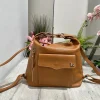 Convertible Shoulder Bag in Genuine Leather – Blush Pink