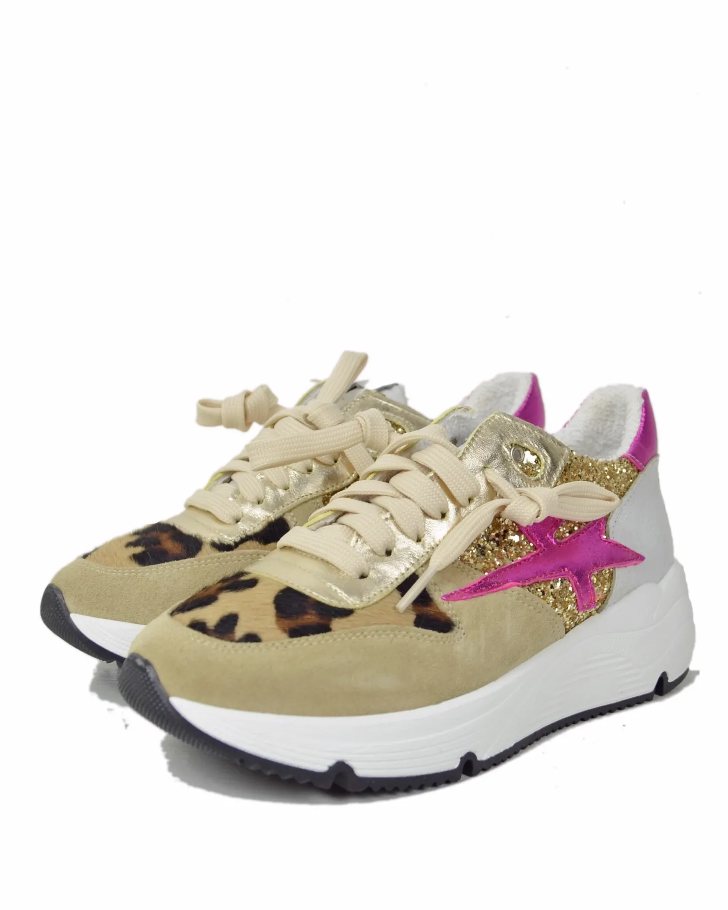 Denim Sneakers – Glitter, Leopard Print & Suede – Spring/Summer