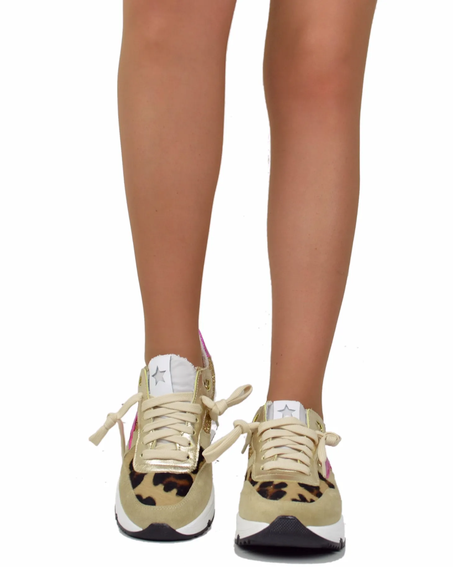 Denim Sneakers – Glitter, Leopard Print & Suede – Spring/Summer
