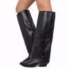 Elegant High Boots with Gaiter Cone Heel 7 cm comfortable heel
