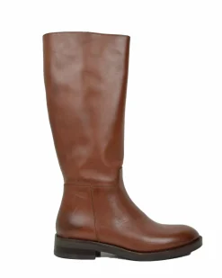 Equestrian Leather Boots – Rubber Sole, Zip, Classic Tan
