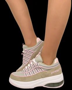 Fornarina Bubble Lacci Platform Zeppa UP SAND Rosa Originali stile ann