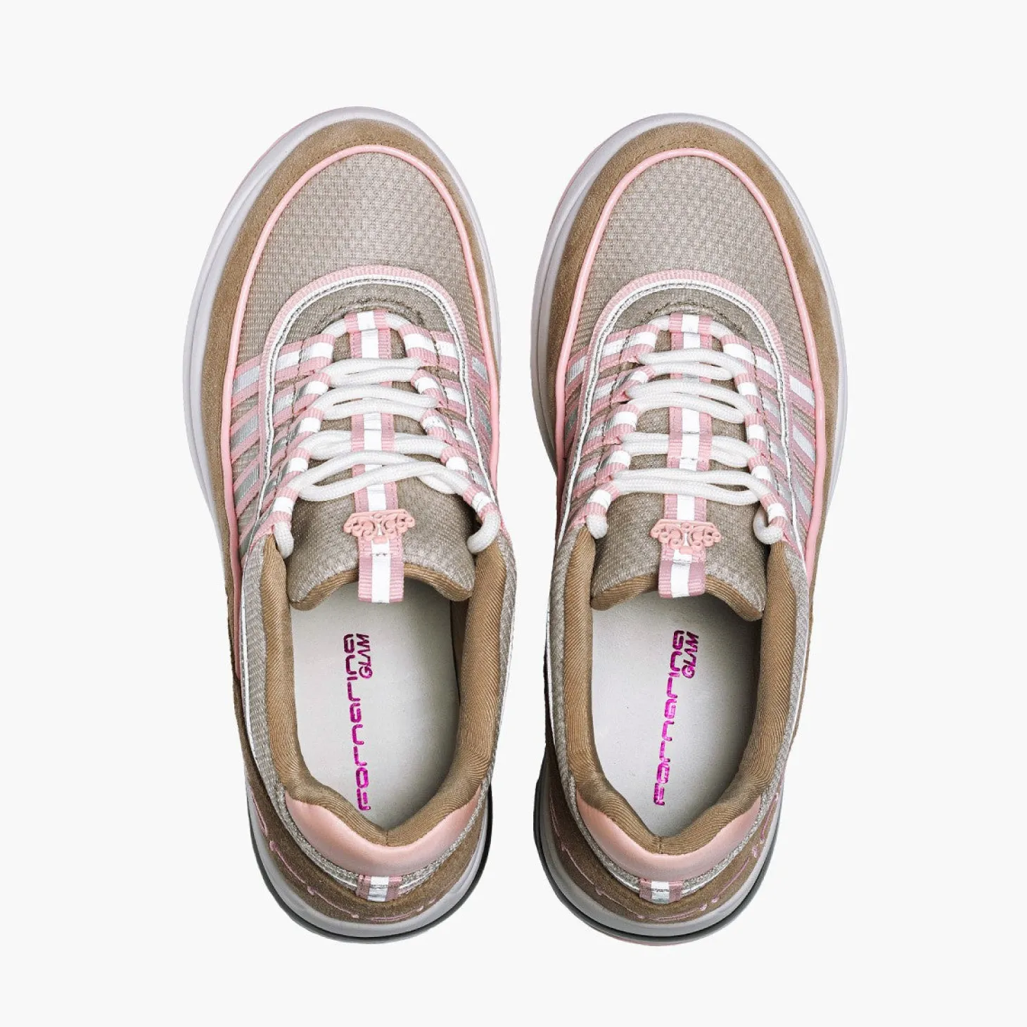 Fornarina Bubble Lacci Platform Zeppa UP SAND Rosa Originali stile ann