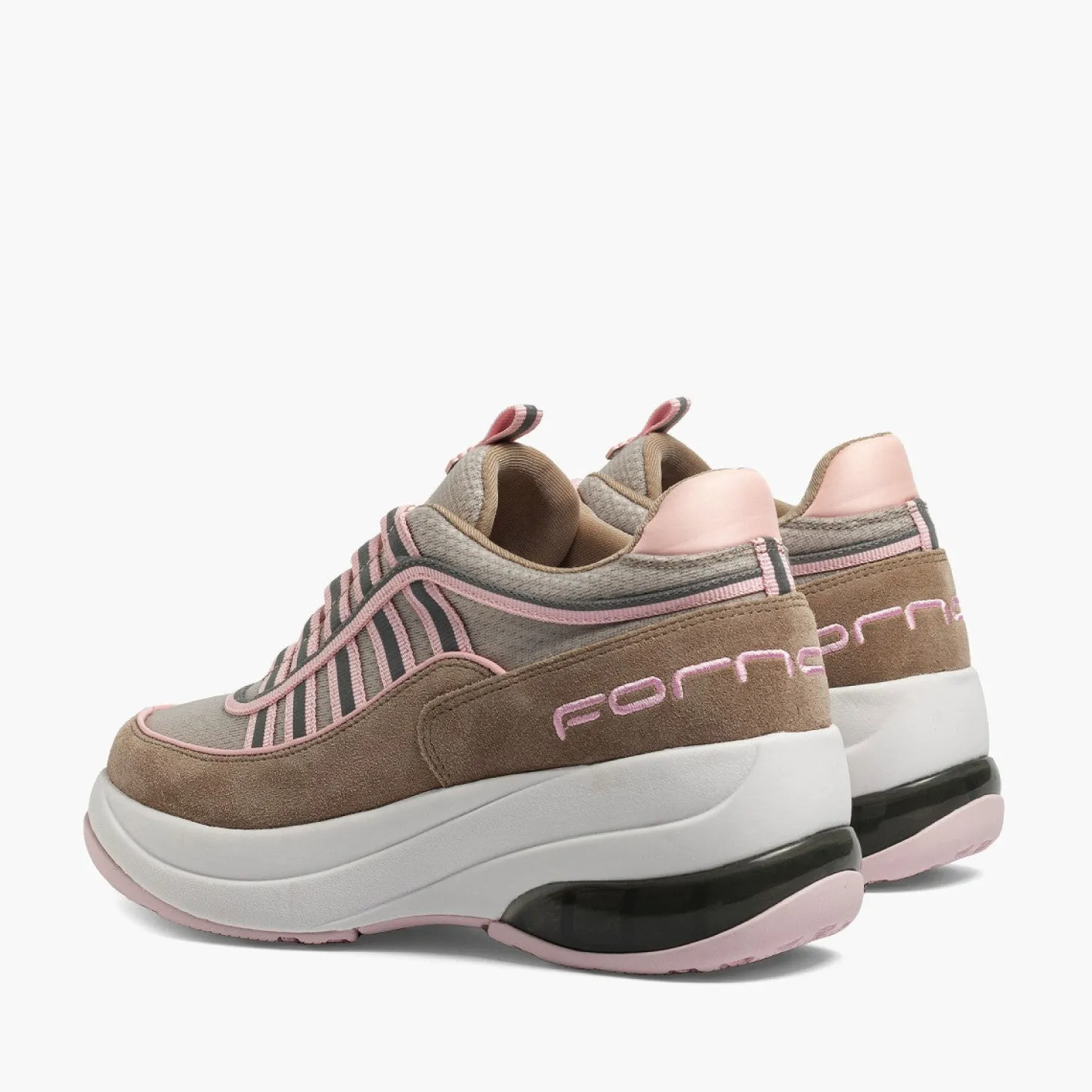 Fornarina Bubble Lacci Platform Zeppa UP SAND Rosa Originali stile ann