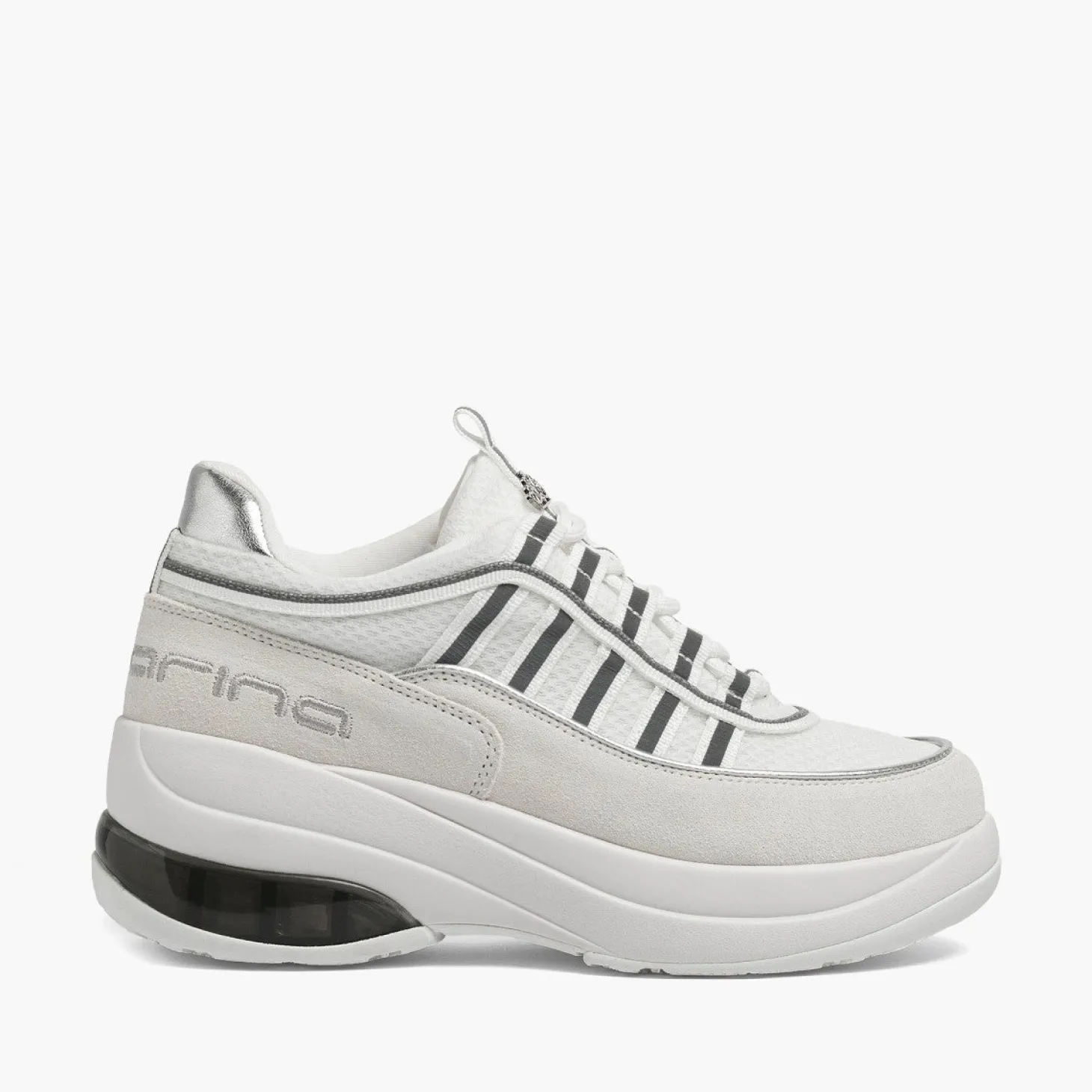 Fornarina Bubble Platform Sneakers with Laces – UP WHITE, 90s Style