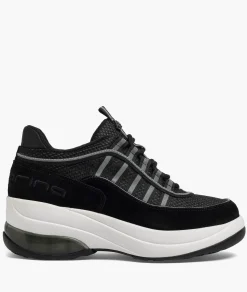 Fornarina Bubble Platform Sneakers with Laces – UP BLACK, 90s Style