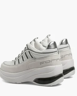 Fornarina Bubble Platform Sneakers with Laces – UP WHITE, 90s Style