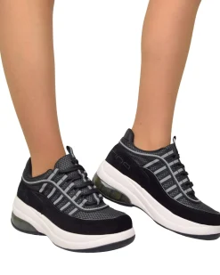 Fornarina Bubble Platform Sneakers with Laces – UP BLACK, 90s Style