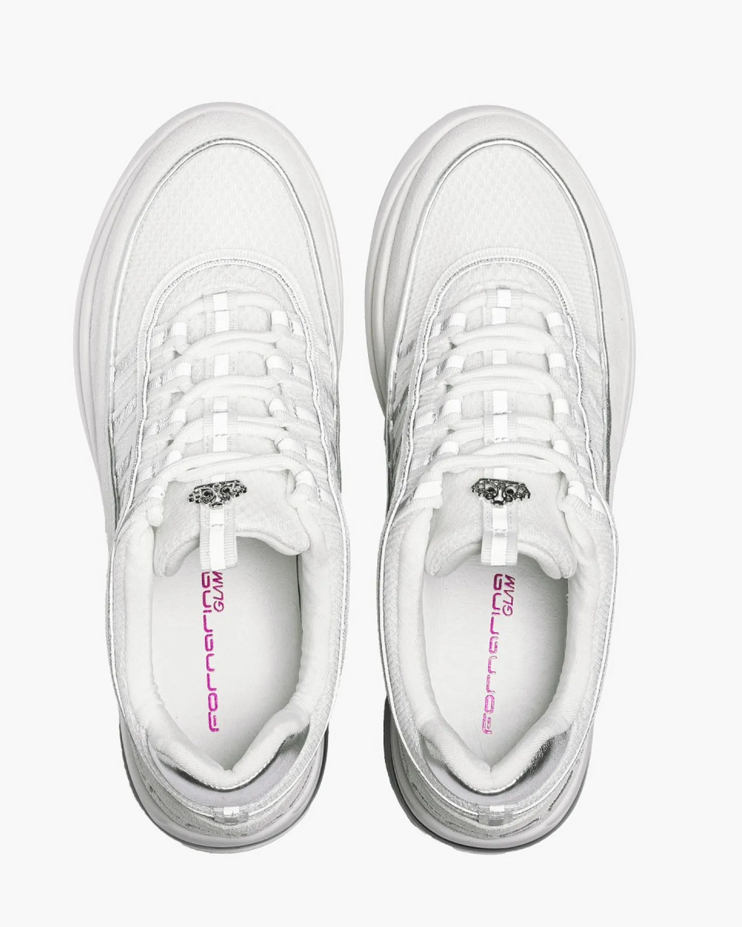 Fornarina Bubble Platform Sneakers with Laces – UP WHITE, 90s Style