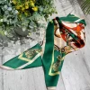 Foulard COLORI MISI in Seta e Viscosa Fantasia Catena Verde
