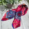 Foulard in Seta COLORI MISTI e Viscosa Fantasia Multicolor Fuxia