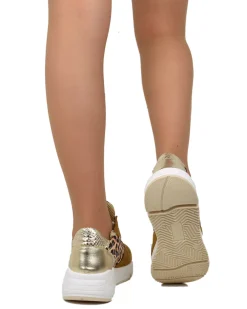 Leopard Print Wedge Sneakers – Spring/Summer Collection – DIVINE FOLLI