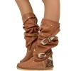 Native American Moccasin Boots in Genuine Leather