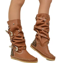 Native American Moccasin Boots in Genuine Leather