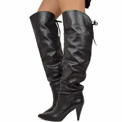 Overknee Leather Stiletto Heel Elegant Knee High Boots