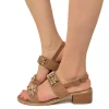 Sandali Donna Argento in Pelle Scamosciata con Strass Made in Italy