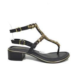 Sandali Donna Argento in Pelle Scamosciata con Strass Made in Italy
