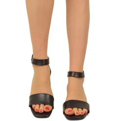 Sandali Donna Neri con Cinturino Regolabile Made in Italy