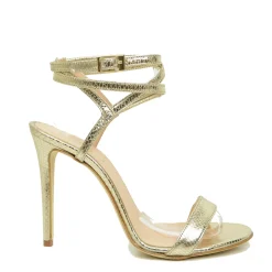 Sandali Donna Platino con Tacco a Spillo Made in Italy