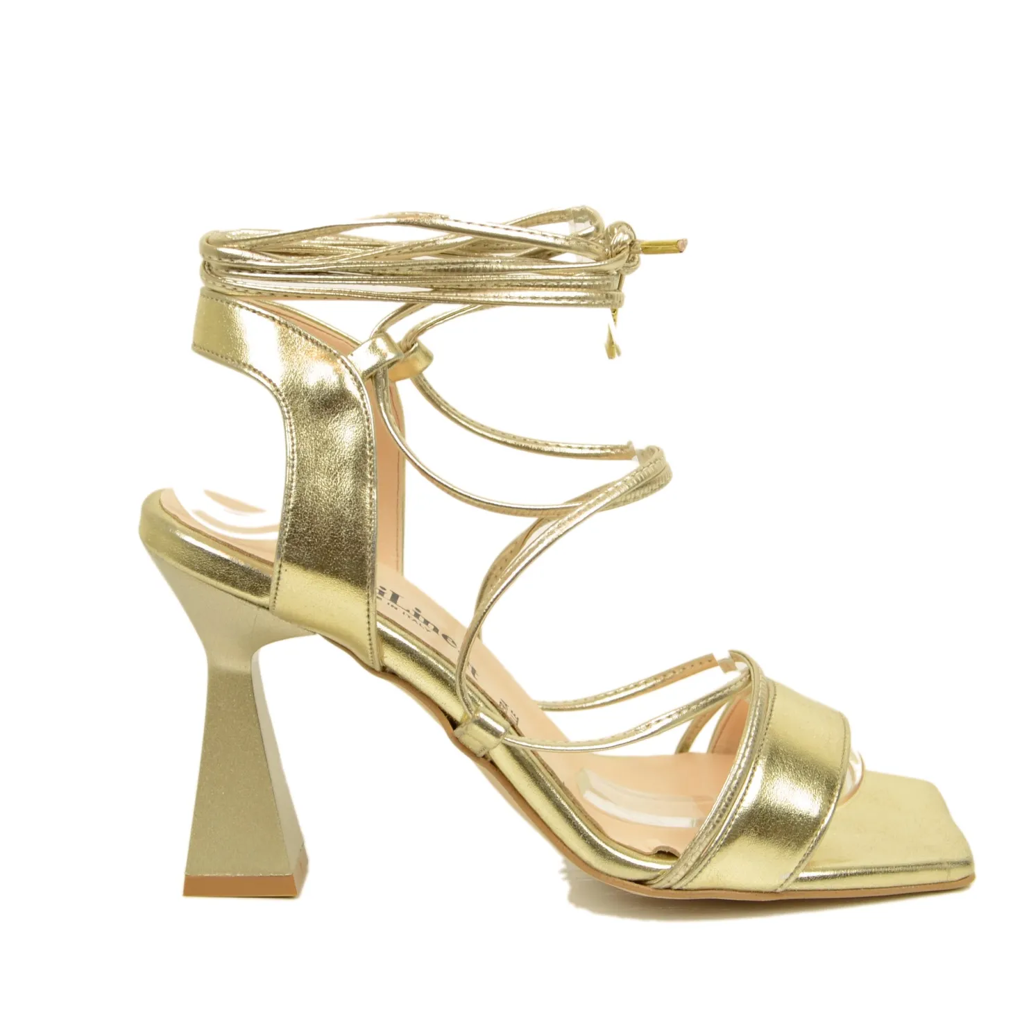 Sandali Donna Platino con Tacco Alto Made in Italy