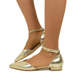 Sandali Donna Platino in Pelle con Cinturino Made in Italy
