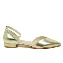 Sandali Donna Platino in Pelle con Cinturino Made in Italy