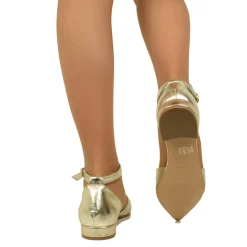 Sandali Donna Platino in Pelle con Cinturino Made in Italy