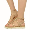Sandali Similpelle Platform Borchiati Borchie e Strass Caffènero Rosa