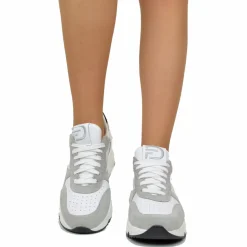 Sneakers con Glitter e Pelle Scamosciata Animalier Fondo Platform