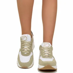 Sneakers Donna con Glitter Pelle Scamosciata animalier