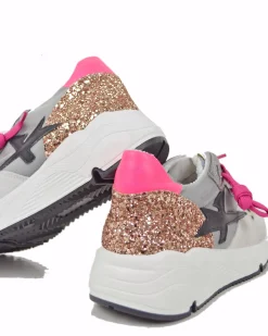 Spring/Summer Sneakers in Fuchsia and Ice Leather